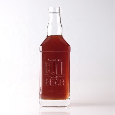 コラー素材 グラス 500ml 700ml ビスキー・ラム・ジン・ブランディ用 凸字透明ボトル