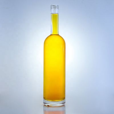 オーダーメイドロゴ 700ml 750ml ハイ・フリント 丸い形ガラスボトル