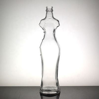 セクシーな女性の体型ボトル 独特のガラスの酒瓶 クローンのキャップ