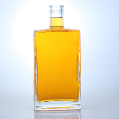 ジン・ラム・ブランデー用 750ml ガラスボトル カスタム形とコルクストッパーベース素材 ガラス