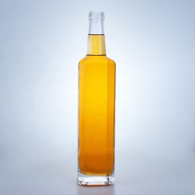 500ml 750ml スクエア ウイスキー ウォッカ ボトル スクロール トップ ティーキラ ガラス リコール ボトル