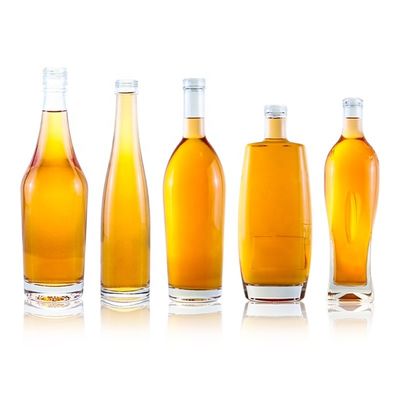 750ml ブランデーまたはウイスキーガラスボトル 独特のデザインと酸エッチ表面のパッケージ