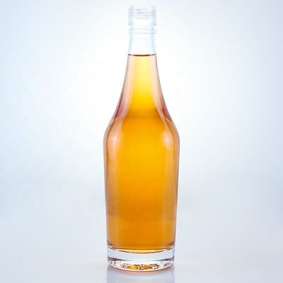 750ml ブランデーまたはウイスキーガラスボトル 独特のデザインと酸エッチ表面のパッケージ