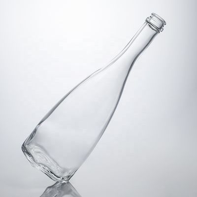 カスタムロゴ 独特の花底 スーパーフリント ロング ネック 750ml ガラスボトル ジンコルク