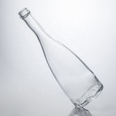 カスタムロゴ 独特の花底 スーパーフリント ロング ネック 750ml ガラスボトル ジンコルク