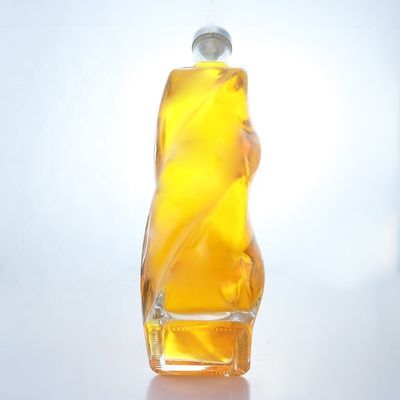 オーダーメイド ロゴ 特殊形ガラスのボトル スピリッツ 700ml 750ml スクリューキャップ