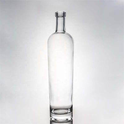 透明またはカスタマイズされたコルクキャップ 700ml 750ml 丸いガラスボトル