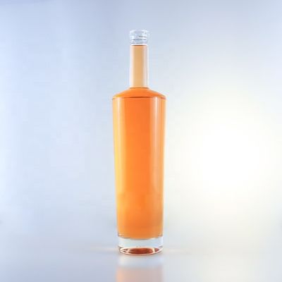 750ml ロング ネック フリント ガラス ボトル コルクとアシド エッチ 表面処理