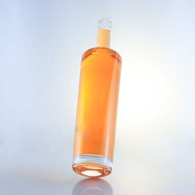 750ml ロング ネック フリント ガラス ボトル コルクとアシド エッチ 表面処理