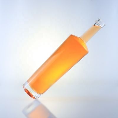 750ml ロング ネック フリント ガラス ボトル コルクとアシド エッチ 表面処理