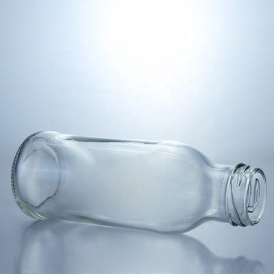 透明ガラス飲料ボトル 人気 100ml260ml 500ml 1000ml 丸いボトル スクリューキャップ