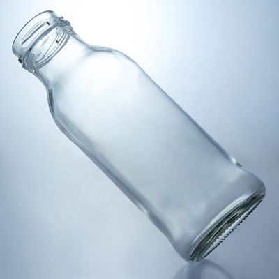 透明ガラス飲料ボトル 人気 100ml260ml 500ml 1000ml 丸いボトル スクリューキャップ
