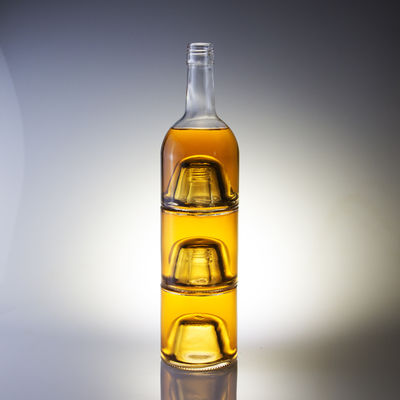 ガラスのボディ 最新モデル ミニ リコア ウイスキーボトル アルミキャップ 50ml 100ml 200ml