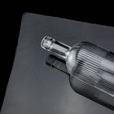 500ml 700ml スクリューキャップ スーパーフリント ガラス 空のウイスキーボトル デザイン クラシック 丸