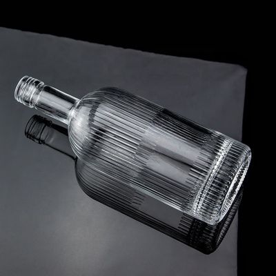 500ml 700ml スクリューキャップ スーパーフリント ガラス 空のウイスキーボトル デザイン クラシック 丸