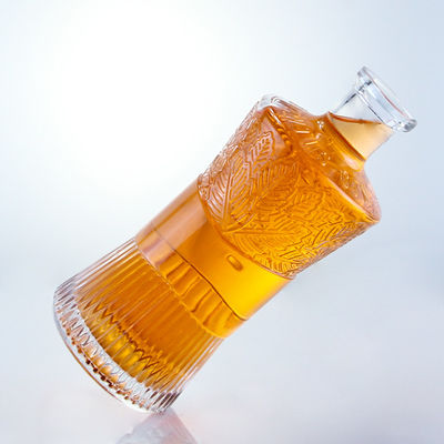 カップタイプコルク 750ml 1000ml ジン・ラム・ウォッカ・ウイスキー用の透明ガラスボトル
