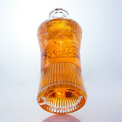 カップタイプコルク 750ml 1000ml ジン・ラム・ウォッカ・ウイスキー用の透明ガラスボトル
