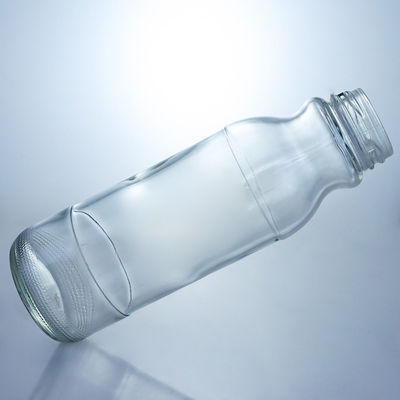 カスタマイズされたロゴ クリアミルクボトル 320ml 500ml ガラスジュース カフェボトル スクリュー蓋付き