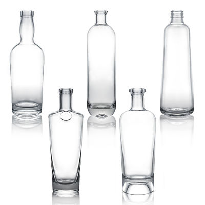 ベース素材 ガラス 500ml 700ml 750ml スーパーフリント 丸い透明ガラスボトル