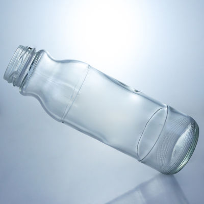 カスタマイズされたロゴ クリアミルクボトル 320ml 500ml ガラスジュース カフェボトル スクリュー蓋付き