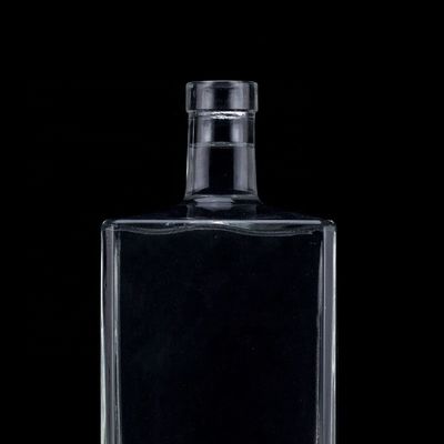 スクリーンプリント 1000ml 透明ガラスボトル ウォッカ用 スクロールキャップ付き