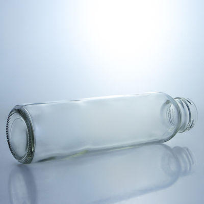 250ml 320ml 500ml 750ml 1L クリアミルクジュース 水ガラスボトル カスタムロゴのスクリューキャップ