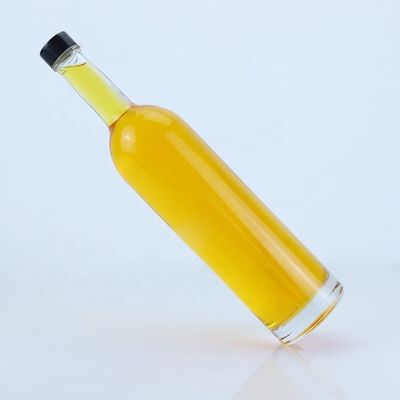 オーダーメイドロゴ 700ml 750ml ハイ・フリント 丸い形ガラスボトル スクリュートップ仕上げ