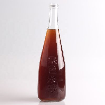 ボトル カラー クリア スーパー フリント ガラス 750ml ジュース ガラス ボトル アルミ 蓋付き