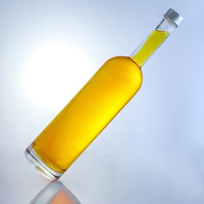 オーダーメイドロゴ 700ml 750ml ハイ・フリント 丸い形ガラスボトル