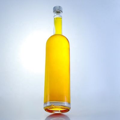 オーダーメイドロゴ 700ml 750ml ハイ・フリント 丸い形ガラスボトル
