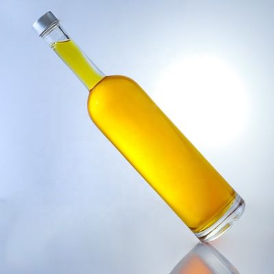 オーダーメイドロゴ 700ml 750ml ハイ・フリント 丸い形ガラスボトル