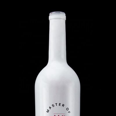 カスタムボトル 750ml ホワイトスプレーペイント ウイスキー ウォッカ 空のガラスボトル コルク付き