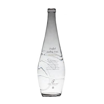 透明な丸 700ml 350ml 工業飲料のためのカスタムミネラルウォーターガラスボトル