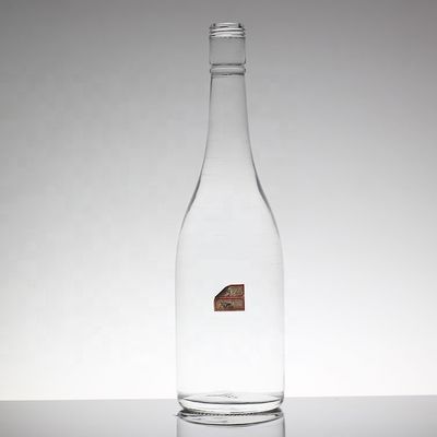 透明な丸 700ml 350ml 工業飲料のためのカスタムミネラルウォーターガラスボトル