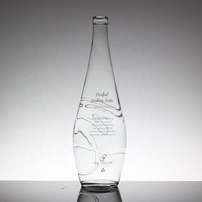 オーダーメイド クリアグラス スクリップキャップ 果汁やソーダ飲料のためのボトル 330ml 500ml 750ml