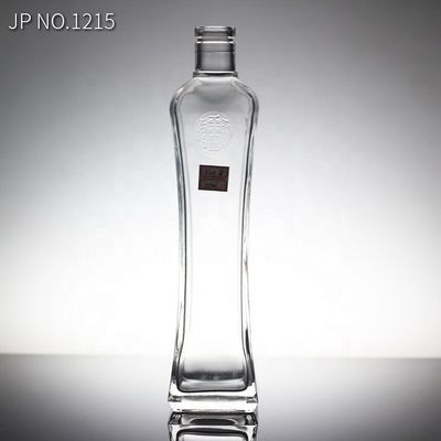 スーパーフリントボトル 水晶ガラスブランデーボトル あなたの要求のためのスクリューキャップ
