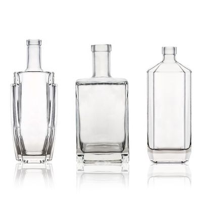 受け入れられる お客様のロゴ グラス スクエア スーパー フリント 500ml 700ml 750ml ジンボトル