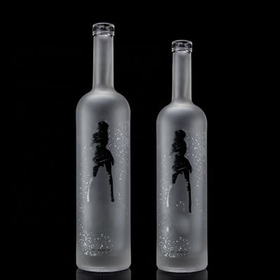 グラス 750ml 500ml デカル印刷 ウォッカボトル 凍結デザインとベース素材