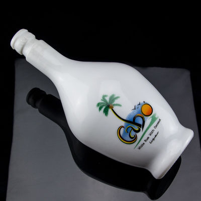 オーダーメイド 700ml フロスト 表面 ハンドリング コーク付き ラム ガラス ボトル