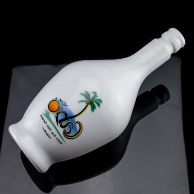オーダーメイド 700ml フロスト 表面 ハンドリング コーク付き ラム ガラス ボトル