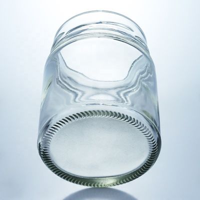メタルキャップとガラスベース材料の 500ml ワイドマウスラウンドガラスミツバチボトル