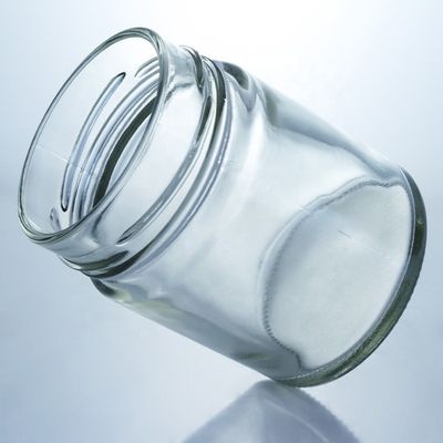 メタルキャップとガラスベース材料の 500ml ワイドマウスラウンドガラスミツバチボトル