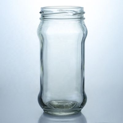 メタルシール蓋付きの透明ガラスジャムミツバチゼリー貯蔵器 25mlから1000ml