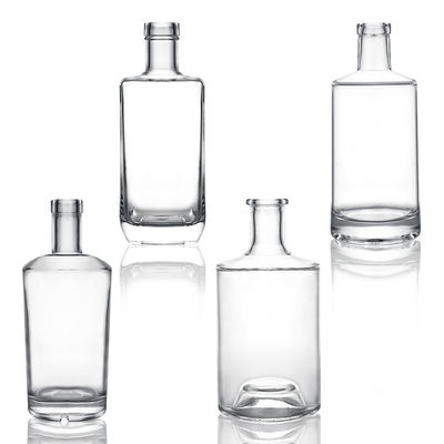 デカル 表面処理 700ml オーダーメイドLOGOとストッパーキャップのガラスウイスキーボトル