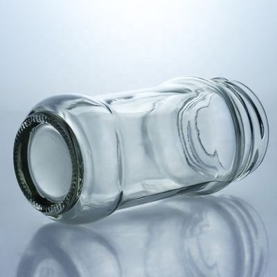 メタルシール蓋付きの透明ガラスジャムミツバチゼリー貯蔵器 25mlから1000ml