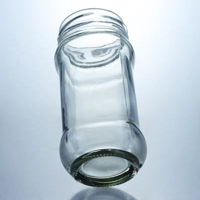 メタルシール蓋付きの透明ガラスジャムミツバチゼリー貯蔵器 25mlから1000ml