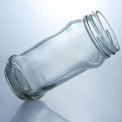 メタルシール蓋付きの透明ガラスジャムミツバチゼリー貯蔵器 25mlから1000ml