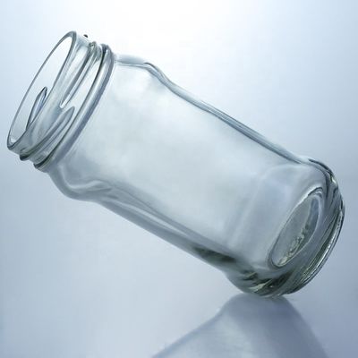 メタルシール蓋付きの透明ガラスジャムミツバチゼリー貯蔵器 25mlから1000ml