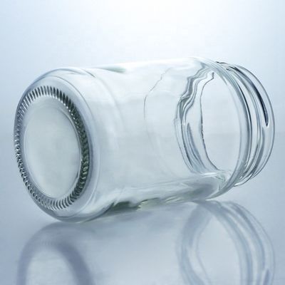 メタル蓋 ハニージャム 丸い食品級ガラスボトル オーダーメイド直角透明ガラス