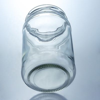 メタル蓋 ハニージャム 丸い食品級ガラスボトル オーダーメイド直角透明ガラス